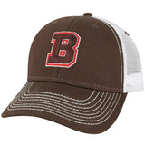 Brown University Sideline Trucker Hat One-Size (Cigar/White)