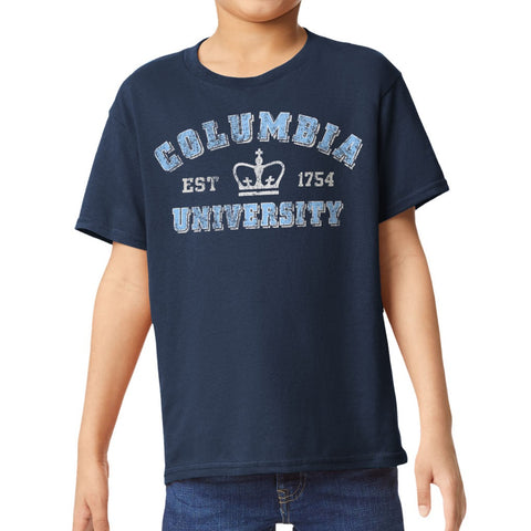 Columbia University Short-Sleeve Youth T-Shirt (Navy)