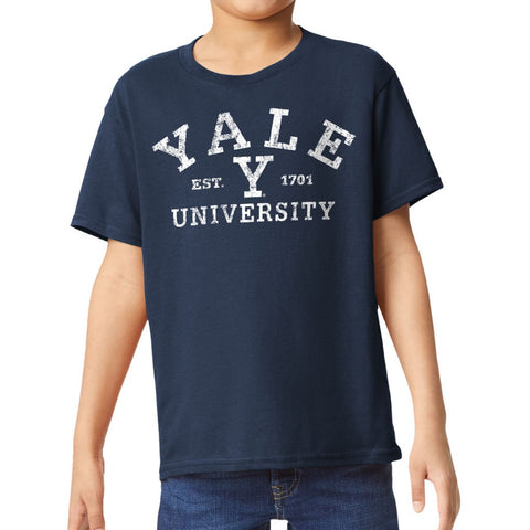 Yale University Short-Sleeve Youth T-Shirt (Navy)