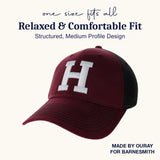 Harvard University Sideline Trucker Hat One-Size (Maroon/Black)